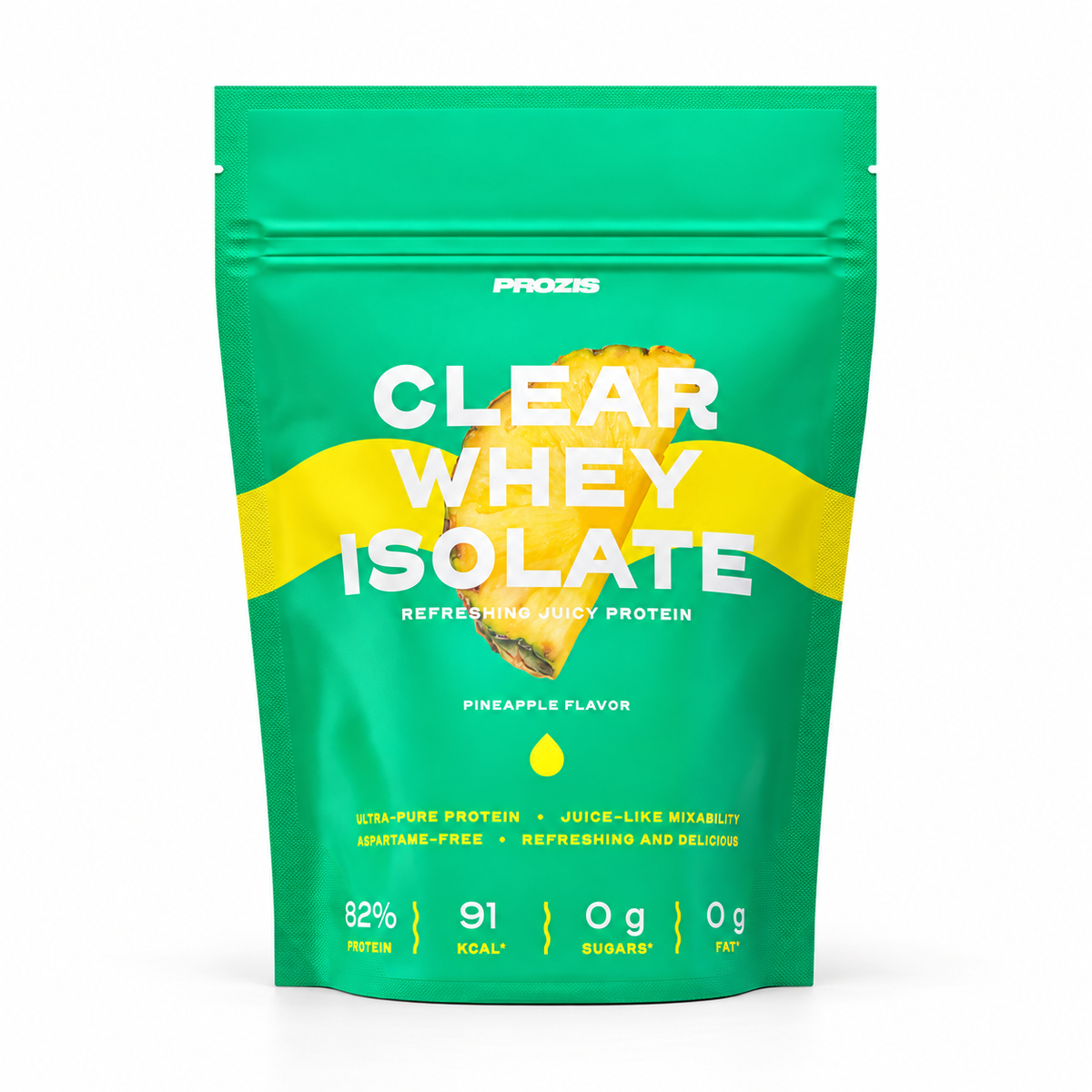 Prozis Clear Whey Isolate 500g – Ananas – Studio-Produktfoto