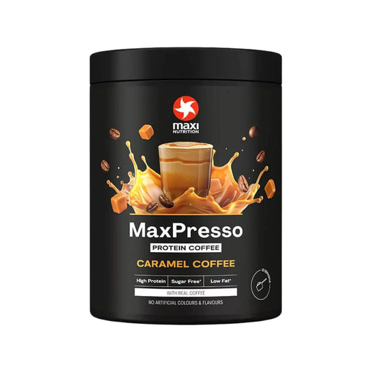 Maxi Nutrition MaxPresso Protein Coffee 300g – Caramel – Evercastle Nutrition