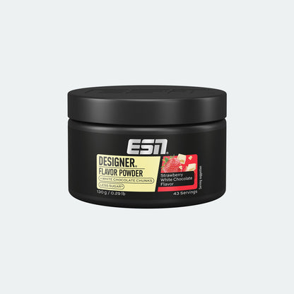 ESN Designer Flavor Powder 130 g Strawberry White Chocolate – aktuelle Verpackung – Evercastle Nutrition