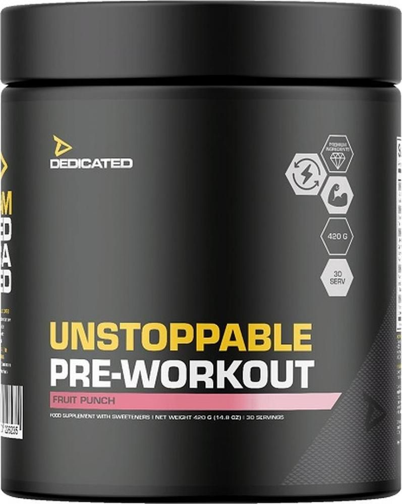 Dedicated Unstoppable Pre-Workout 420g Fruit Punch