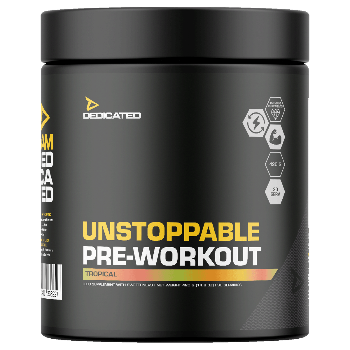 Dedicated Unstoppable Pre-Workout Tropical