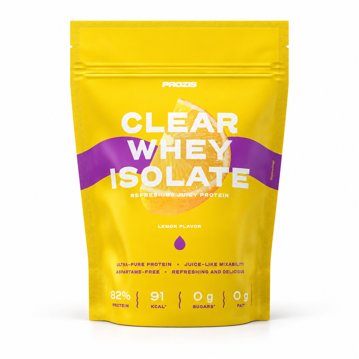Prozis Clear Whey Isolate 500g – Zitrone – Studio-Produktfoto