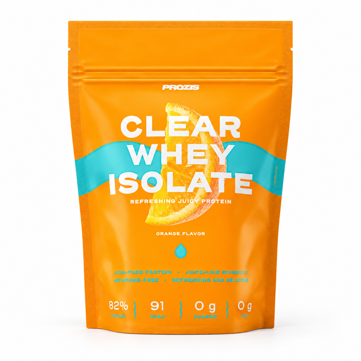 Prozis Clear Whey Isolate 500g – Orange – Studio-Produktfoto