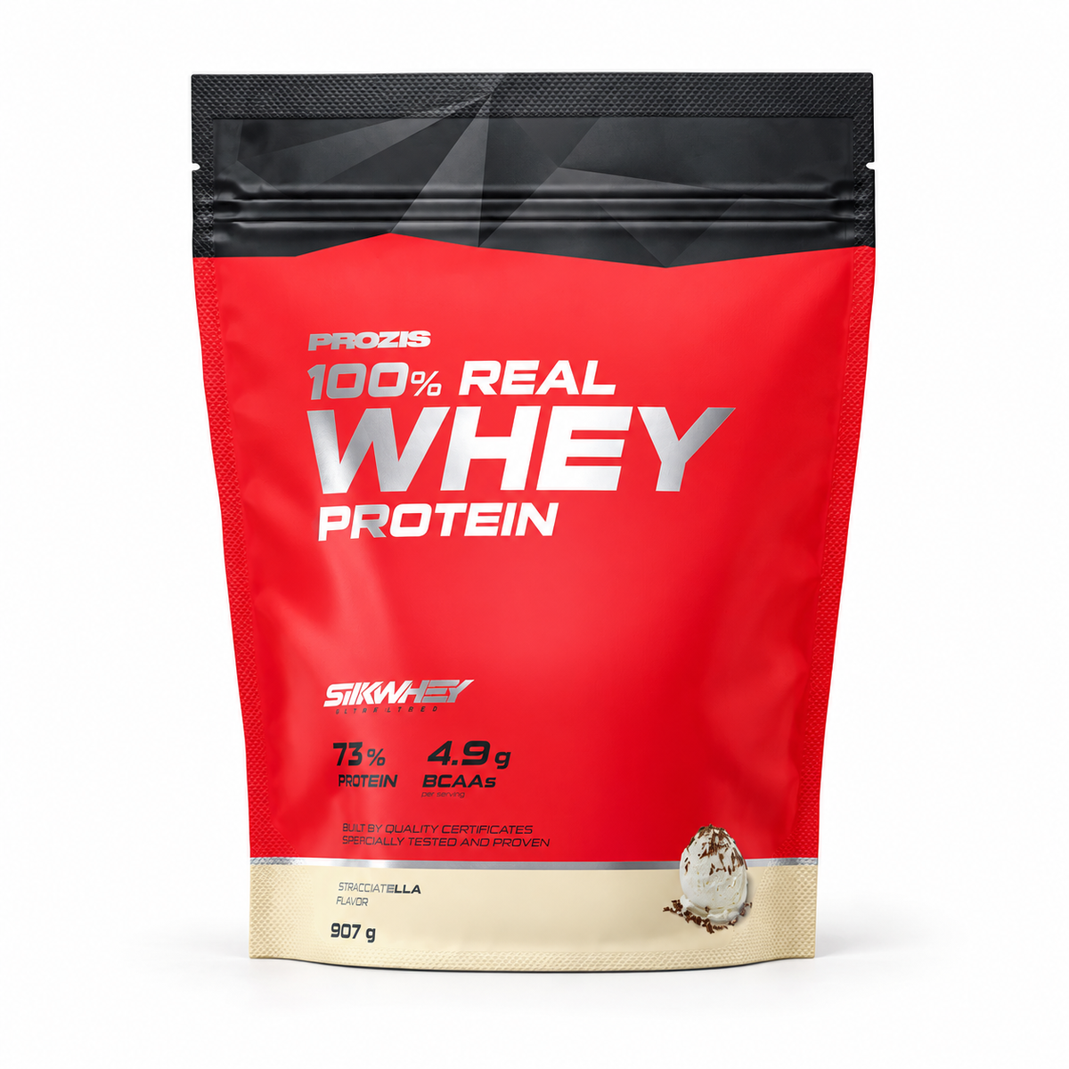 Prozis 100% Real Whey Protein 907g – Stracciatella – Studio-Produktfoto
