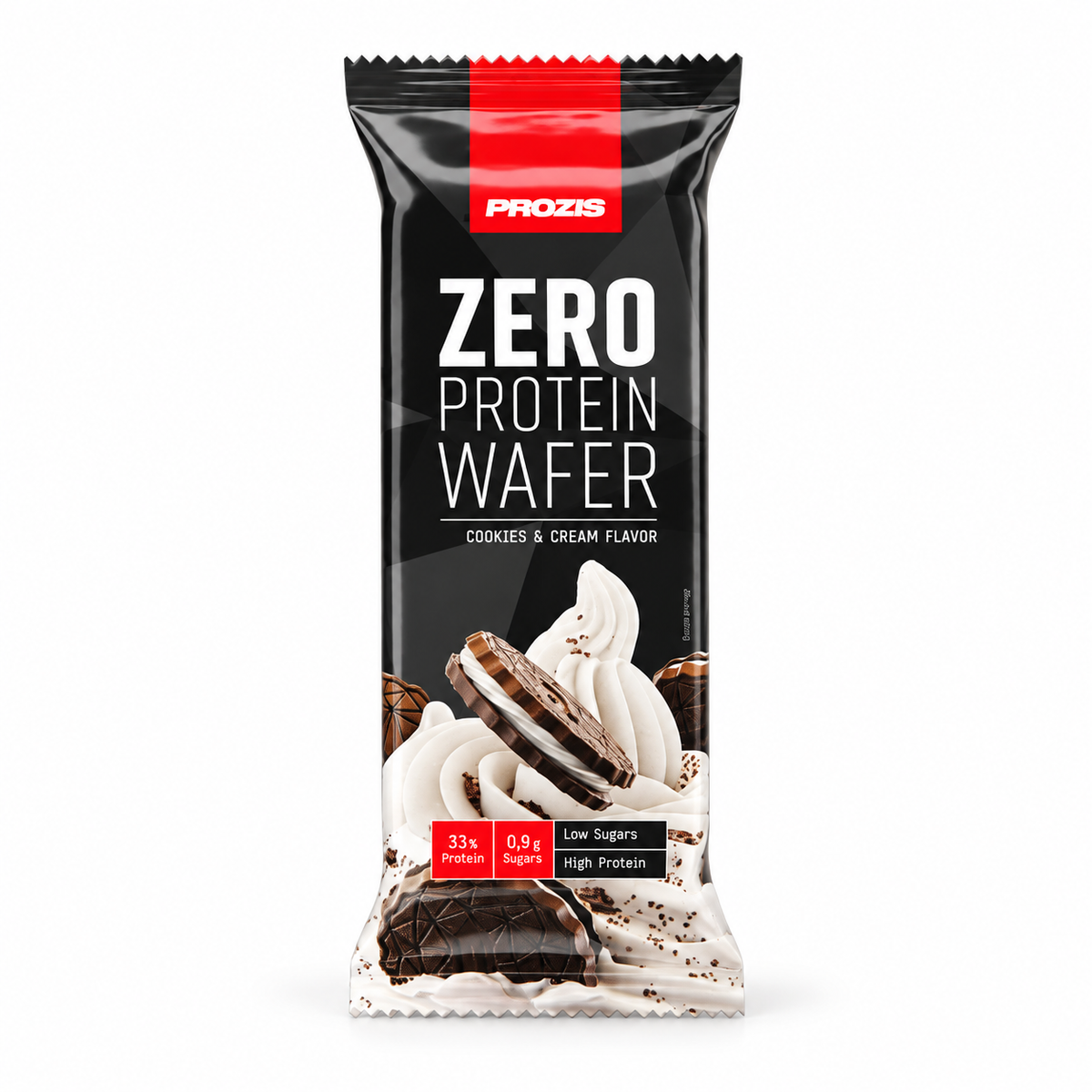Prozis Zero Waffel 40g Protein Waffel – Cookies Cream – Studio-Produktfoto