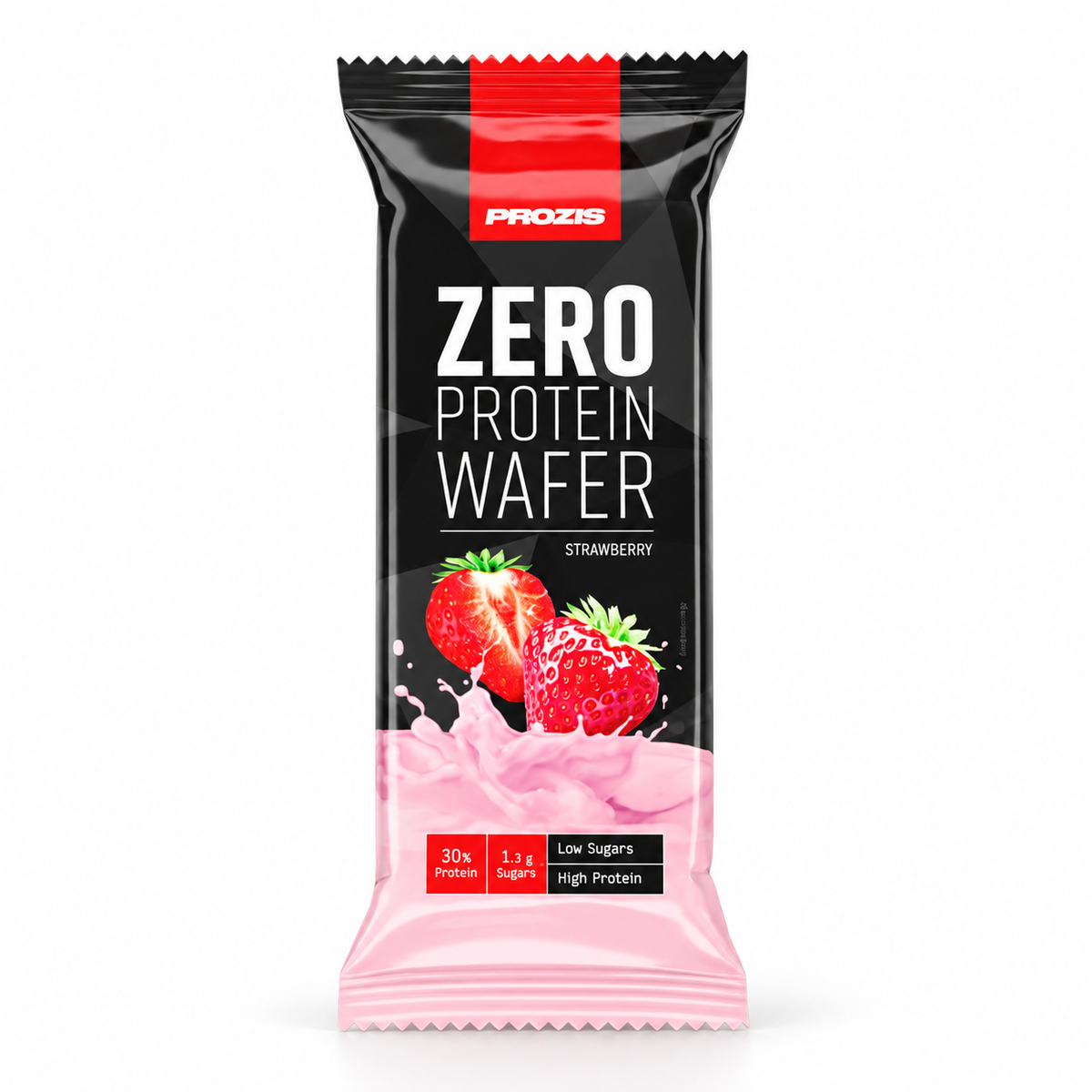 Prozis Zero Waffel 40g Protein Waffel – Strawberry – Studio-Produktfoto